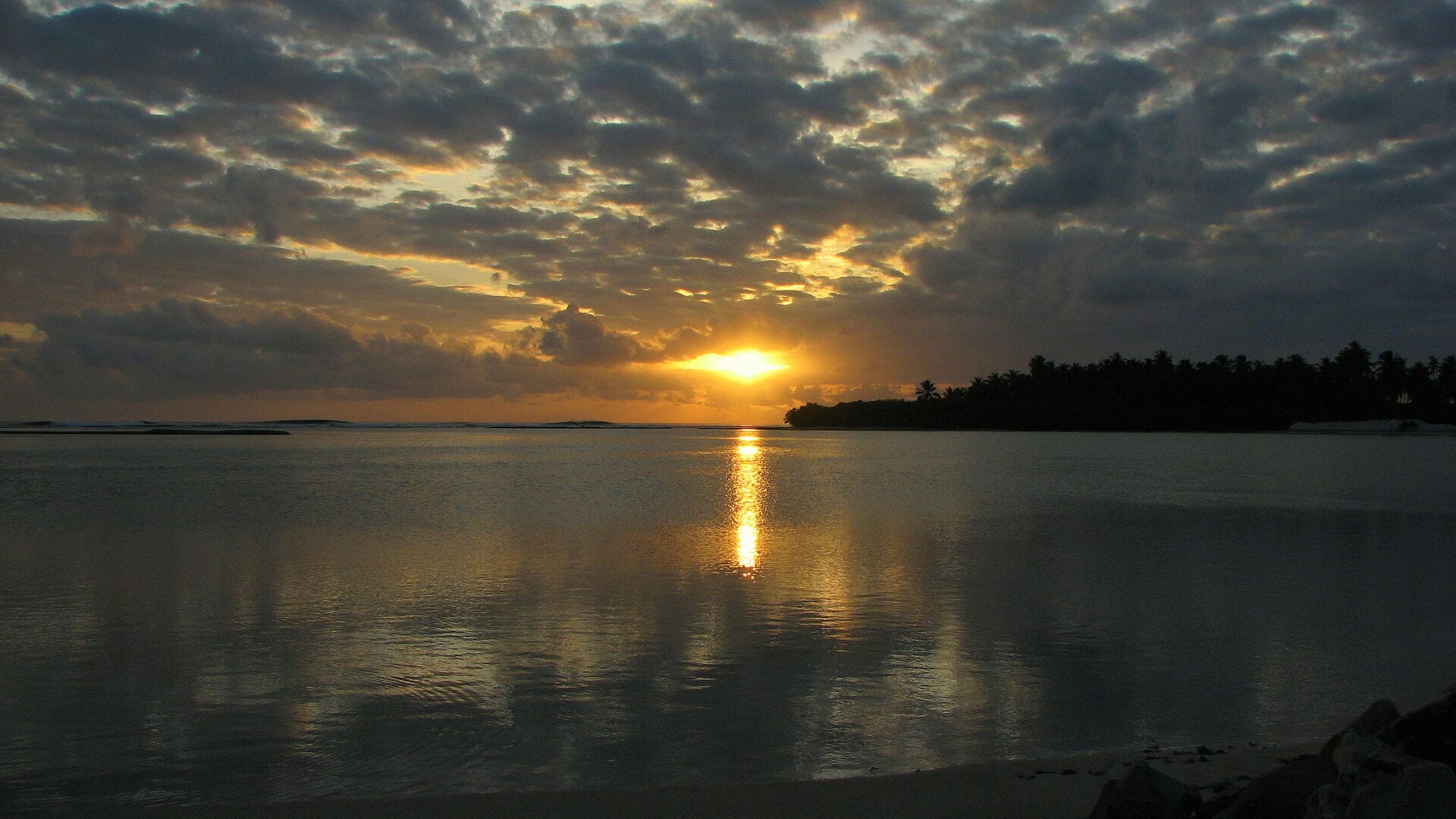 Sunset over the lagoon